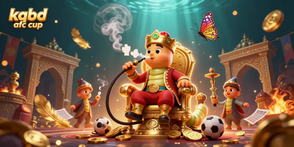 Engage with KQBD AFC Cup insights through this vibrant 3D visual of a whimsical gambling scene.