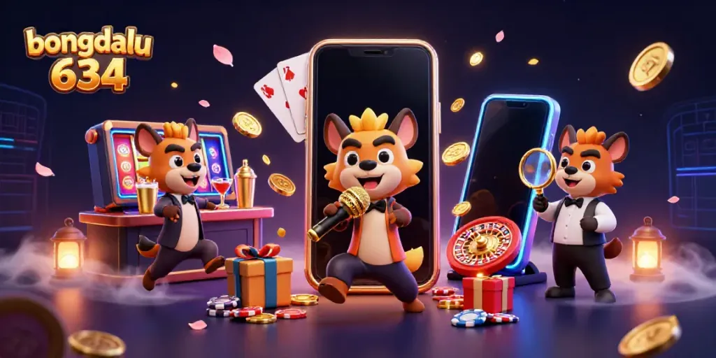 Experience the exciting world of bongdalu 634 as hyenas run a comedy casino club, surrounded by gambling elements.
